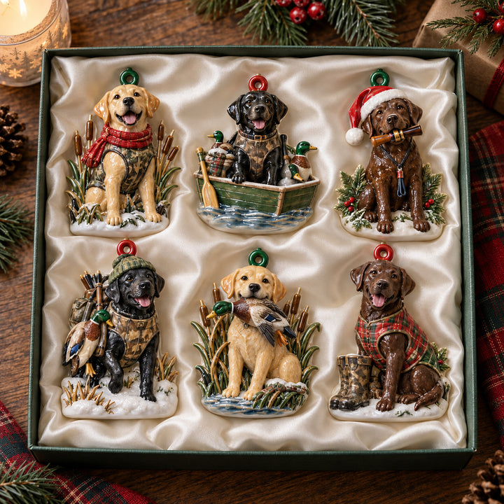 Labrador Hunting Duck Acrylic Ornament Gift Set NCU0HT252