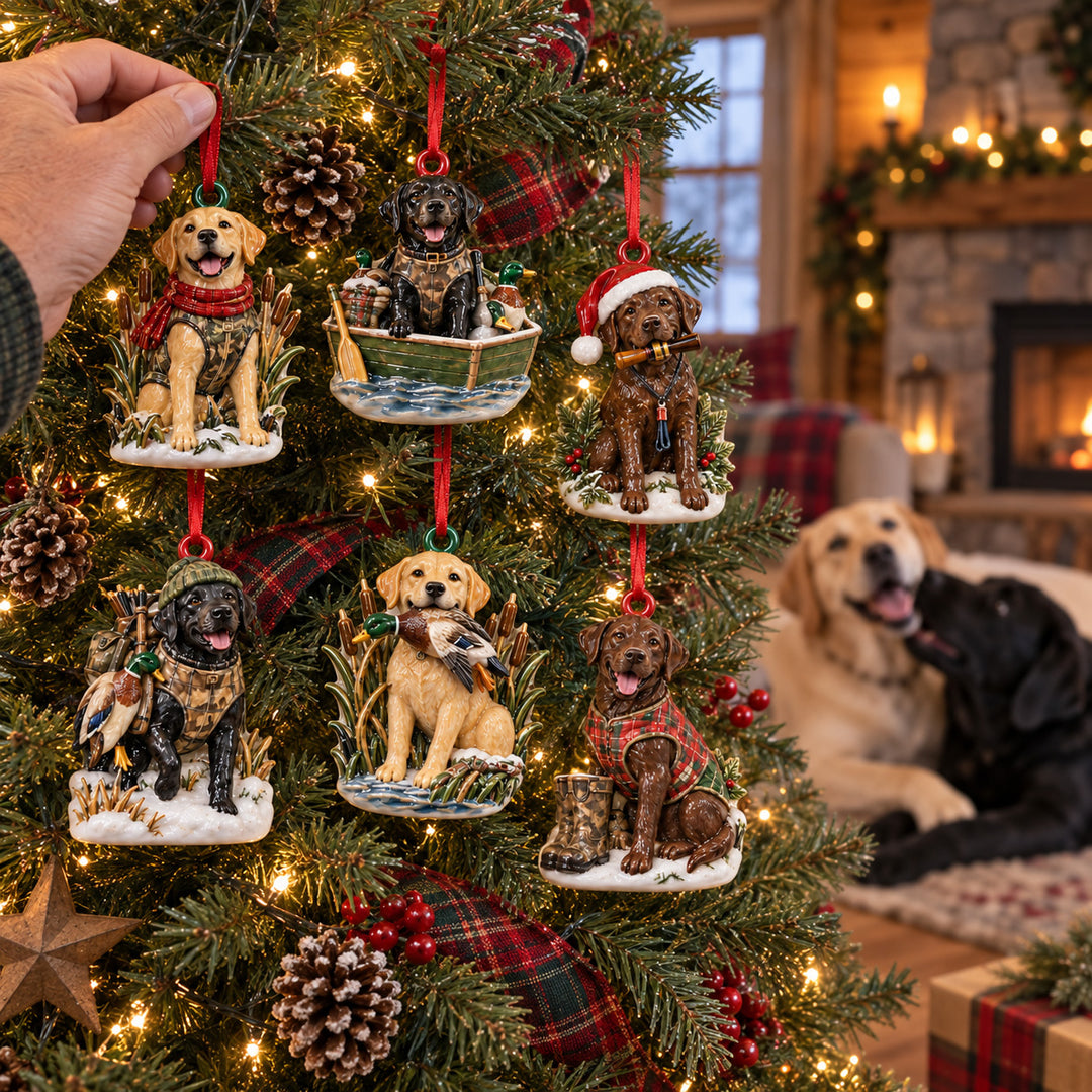 Labrador Hunting Duck Acrylic Ornament Gift Set NCU0HT252