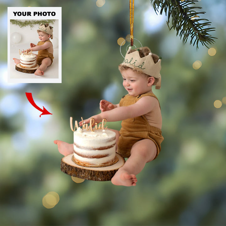 Little Star - Personalized Photo Mica Ornament - Customized Your Photo Ornament - Christmas Gift For Family Members