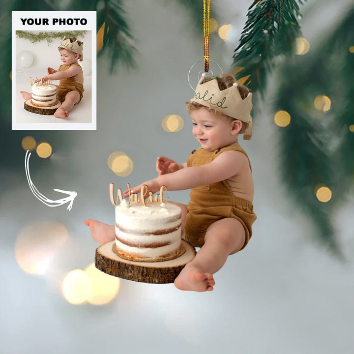 Little Star - Personalized Photo Mica Ornament - Customized Your Photo Ornament - Christmas Gift For Family Members