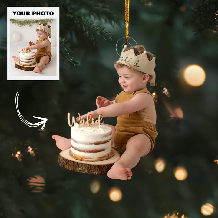 Little Star - Personalized Photo Mica Ornament - Customized Your Photo Ornament - Christmas Gift For Family Members