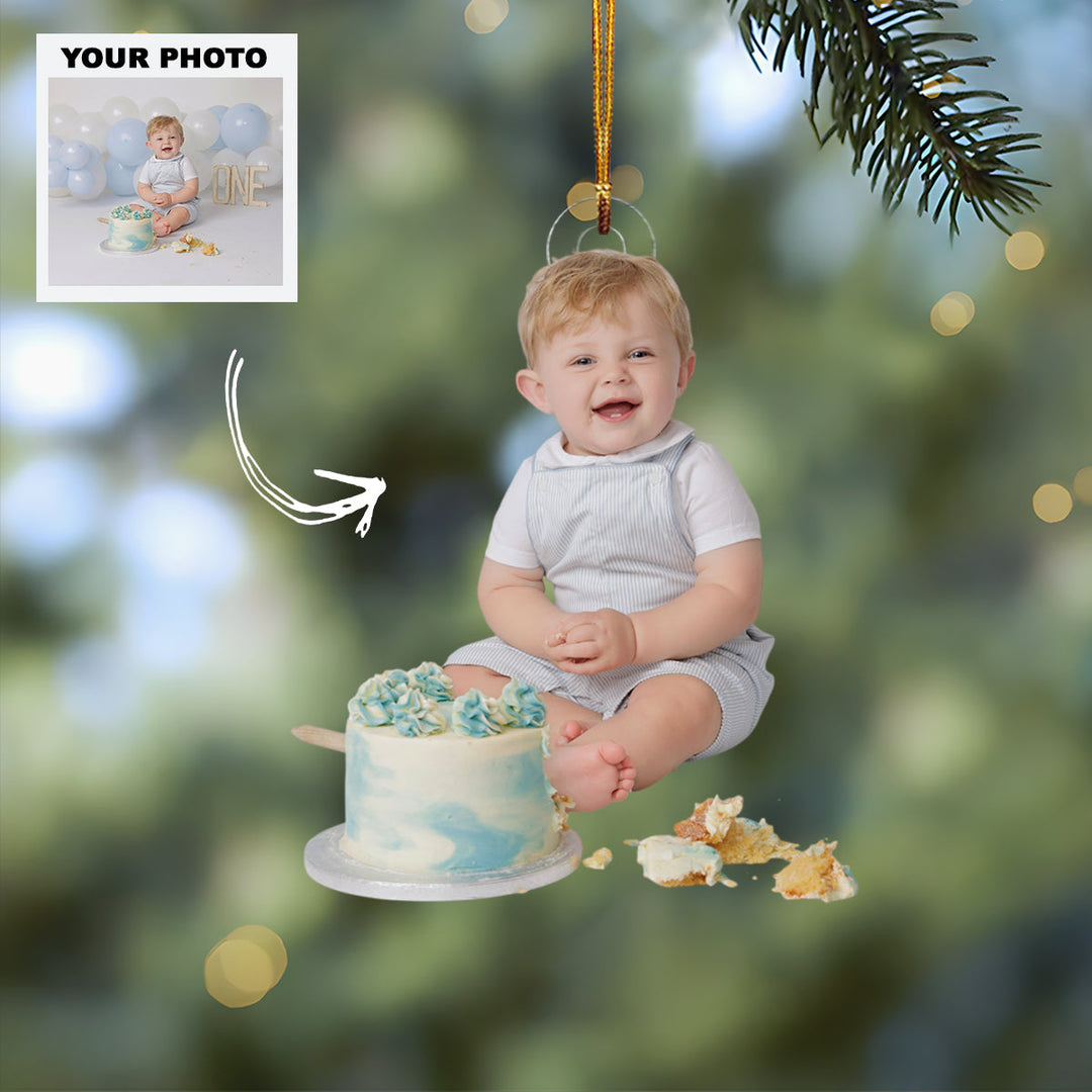 Tiny Blessing - Personalized Photo Mica Ornament - Customized Your Photo Ornament - Christmas Gift For Family Members
