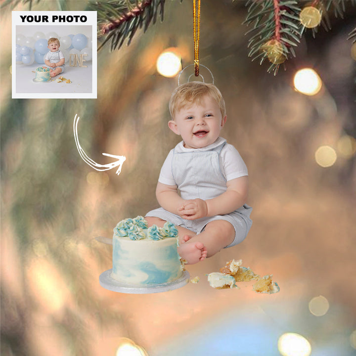Tiny Blessing - Personalized Photo Mica Ornament - Customized Your Photo Ornament - Christmas Gift For Family Members