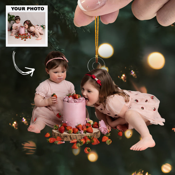 Bundle Joy - Personalized Photo Mica Ornament - Customized Your Photo Ornament - Christmas Gift For Family Members