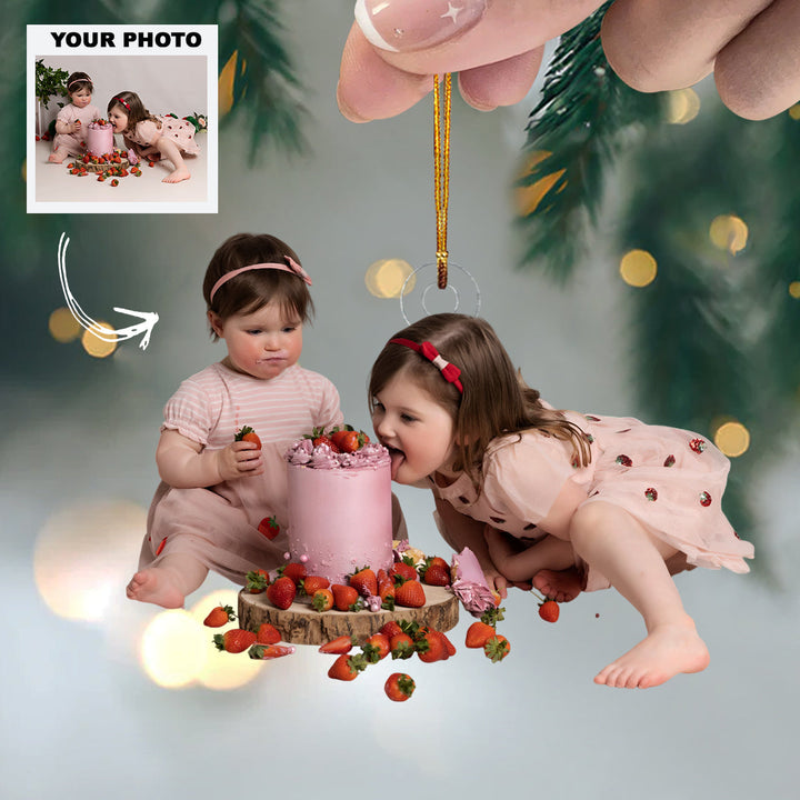 Bundle Joy - Personalized Photo Mica Ornament - Customized Your Photo Ornament - Christmas Gift For Family Members