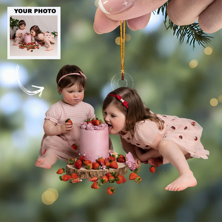 Bundle Joy - Personalized Photo Mica Ornament - Customized Your Photo Ornament - Christmas Gift For Family Members