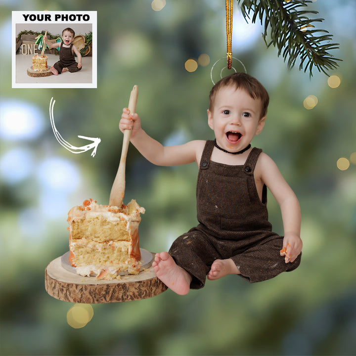 Sweet Pea - Personalized Photo Mica Ornament - Customized Your Photo Ornament - Christmas Gift For Family Members