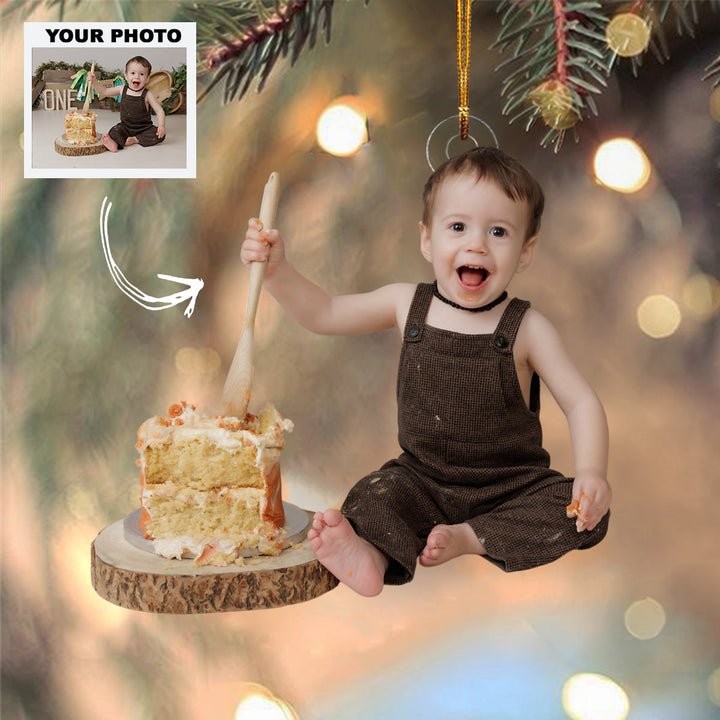 Sweet Pea - Personalized Photo Mica Ornament - Customized Your Photo Ornament - Christmas Gift For Family Members