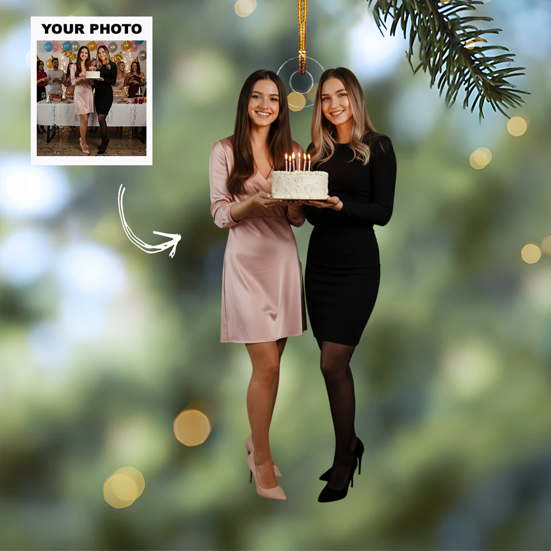 Joyful Day - Personalized Photo Mica Ornament - Customized Your Photo Ornament - Christmas Gift For Friends, Family Members