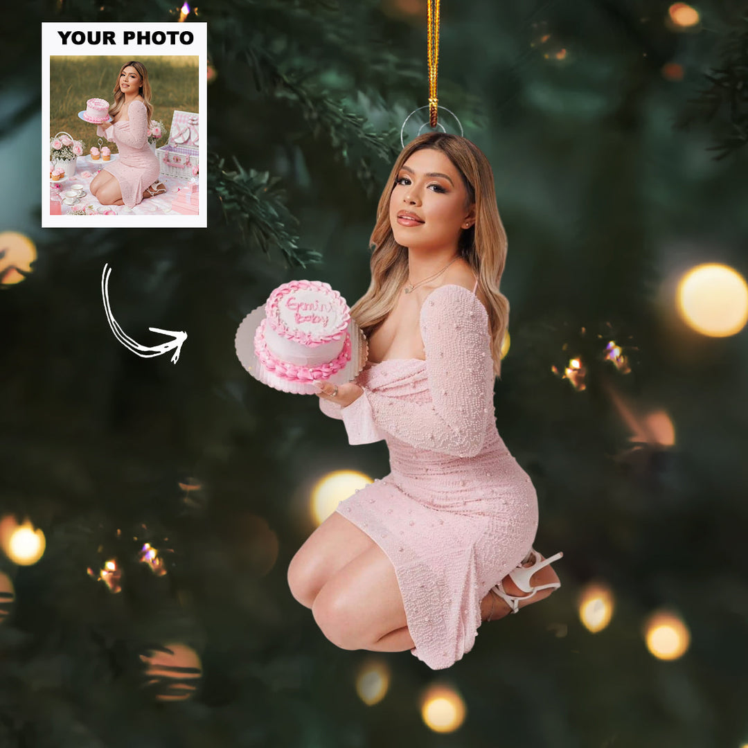 Candle Wish - Personalized Photo Mica Ornament - Customized Your Photo Ornament - Christmas Gift For Friends, Family Members