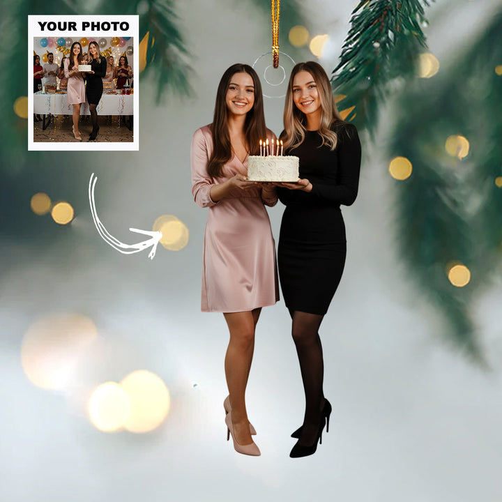 Joyful Day - Personalized Photo Mica Ornament - Customized Your Photo Ornament - Christmas Gift For Friends, Family Members