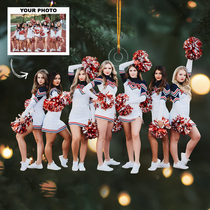 Cheer Spirit - Personalized Photo Mica Ornament - Customized Your Photo Ornament - Christmas Gift For Cheerleaders