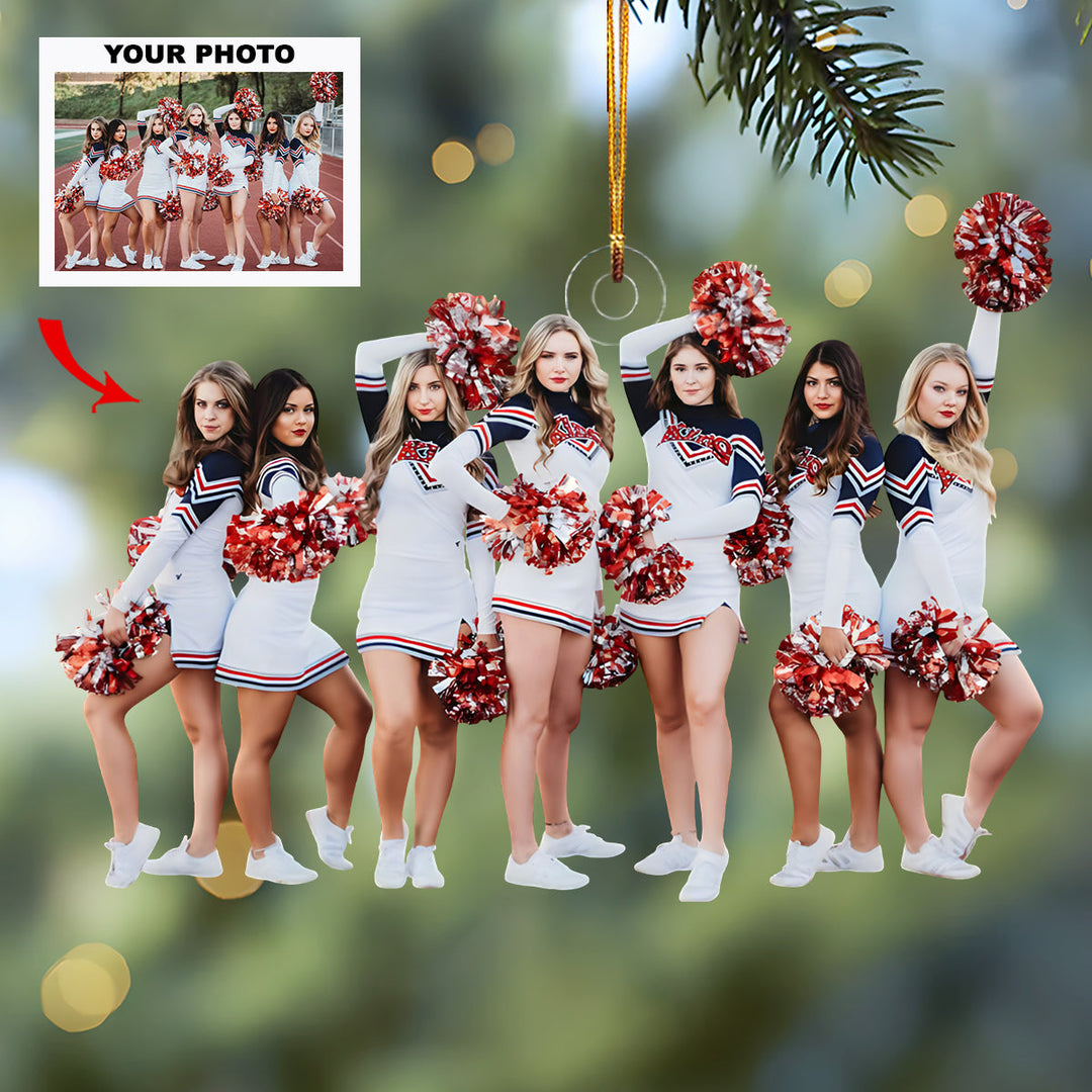 Cheer Spirit - Personalized Photo Mica Ornament - Customized Your Photo Ornament - Christmas Gift For Cheerleaders