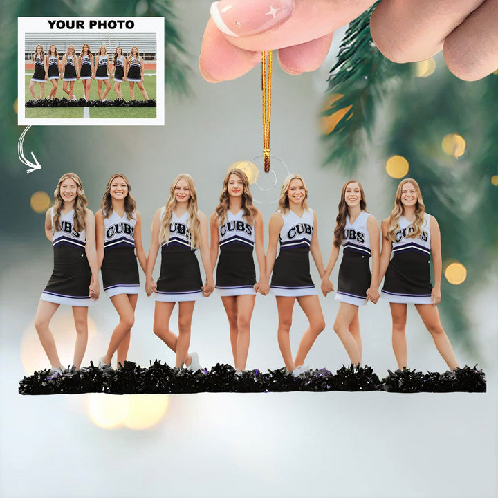 Shining Cheer - Personalized Photo Mica Ornament - Customized Your Photo Ornament - Christmas Gift For Cheerleaders