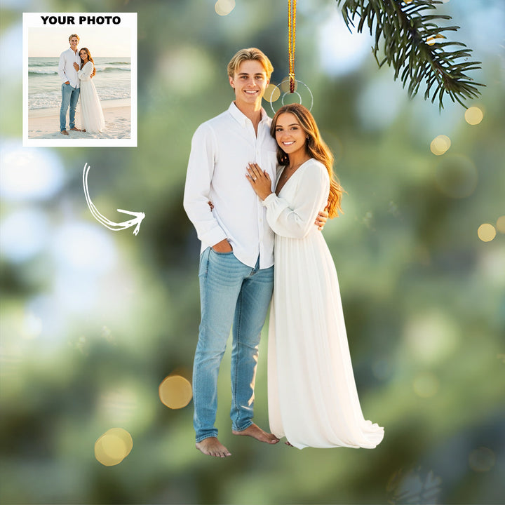 Sweet Union - Personalized Photo Mica Ornament - Customized Your Photo Ornament - Christmas Gift For Couple