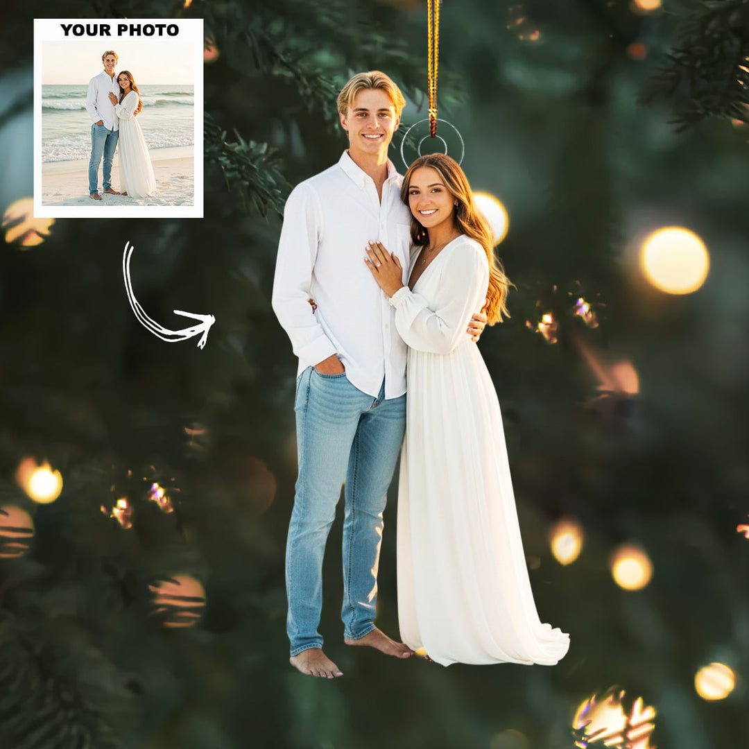 Sweet Union - Personalized Photo Mica Ornament - Customized Your Photo Ornament - Christmas Gift For Couple