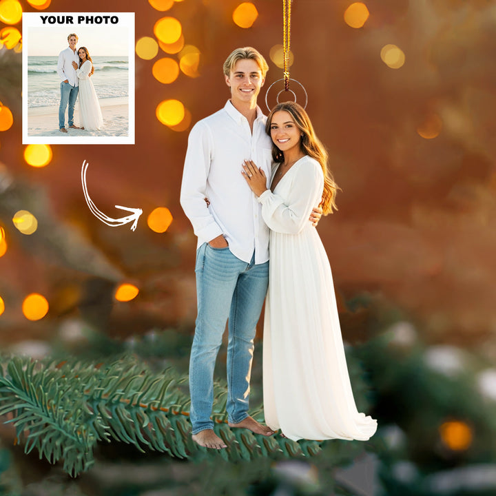 Sweet Union - Personalized Photo Mica Ornament - Customized Your Photo Ornament - Christmas Gift For Couple