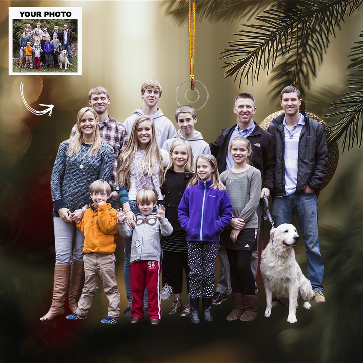 Circle of Love - Personalized Photo Mica Ornament - Customized Your Photo Ornament - Christmas Gift For Family