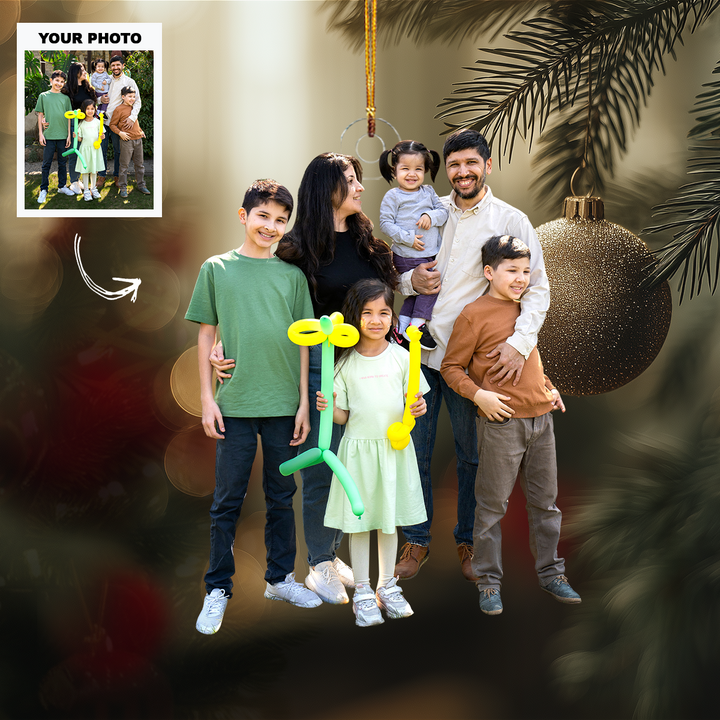 The Love We Share - Personalized Photo Mica Ornament - Customized Your Photo Ornament - Christmas Gift For Family