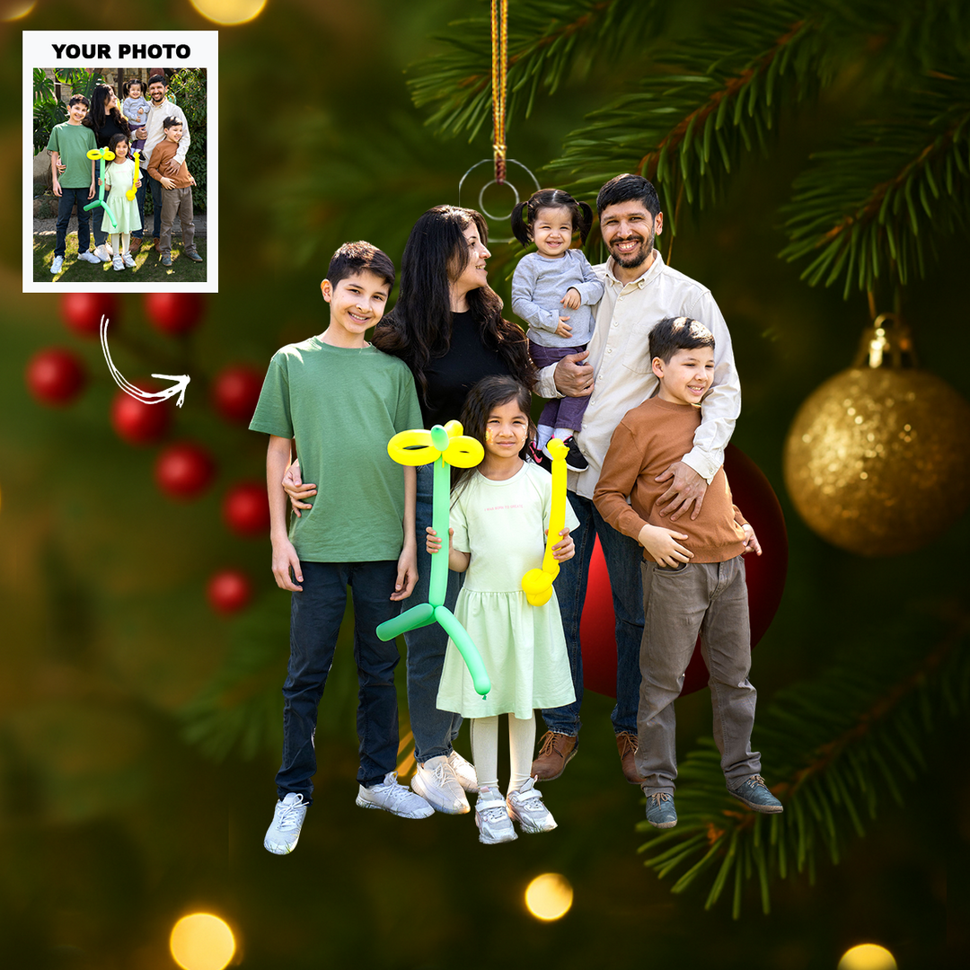 The Love We Share - Personalized Photo Mica Ornament - Customized Your Photo Ornament - Christmas Gift For Family