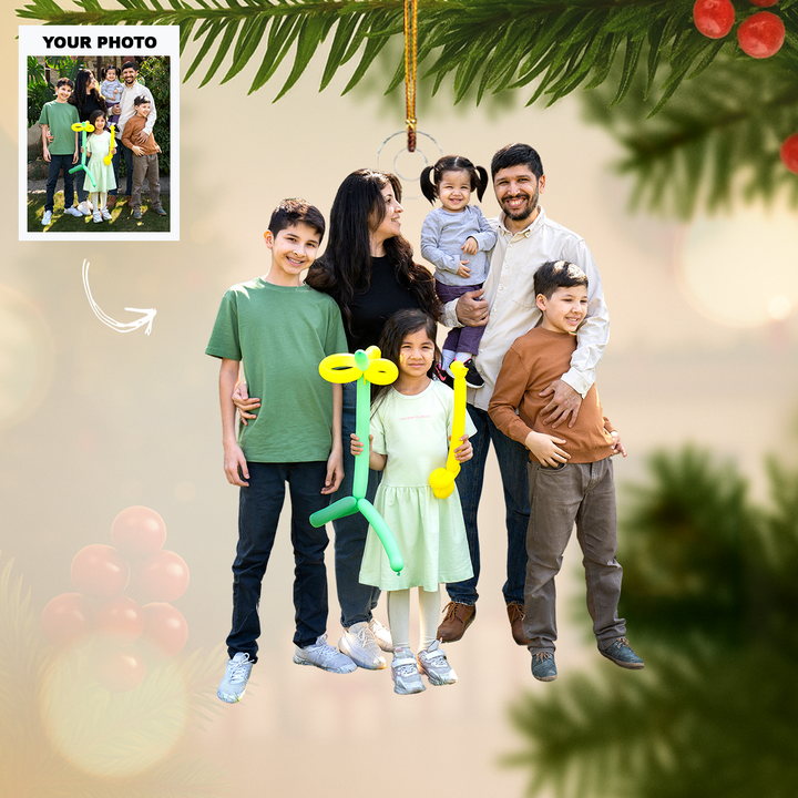 The Love We Share - Personalized Photo Mica Ornament - Customized Your Photo Ornament - Christmas Gift For Family