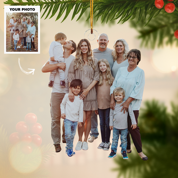 Where We Belong - Personalized Photo Mica Ornament - Customized Your Photo Ornament - Christmas Gift For Family