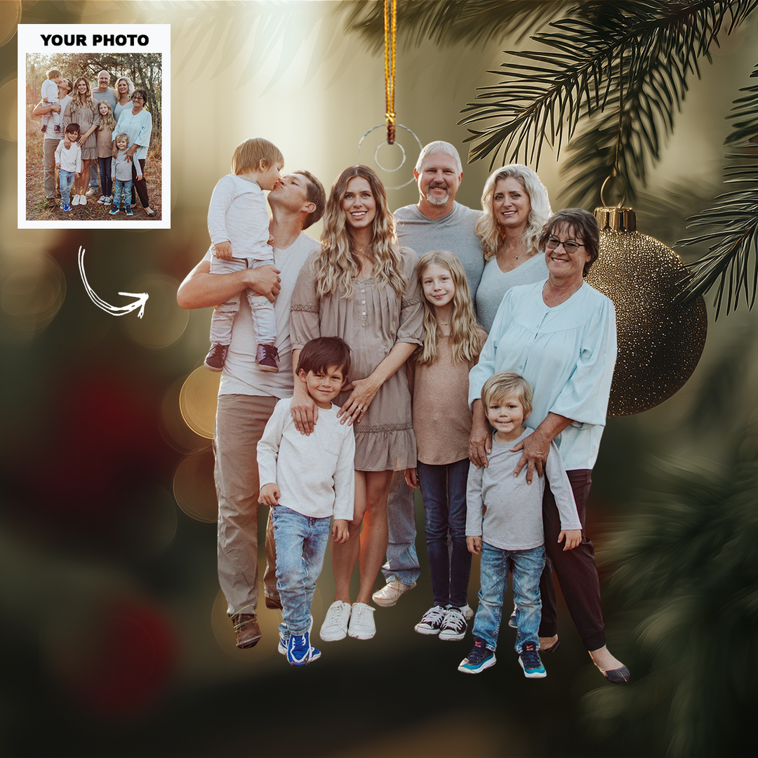 Where We Belong - Personalized Photo Mica Ornament - Customized Your Photo Ornament - Christmas Gift For Family