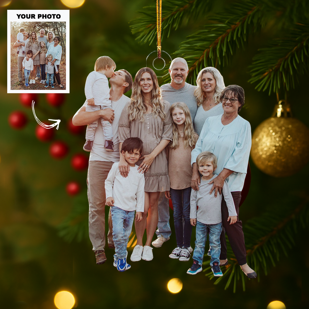 Where We Belong - Personalized Photo Mica Ornament - Customized Your Photo Ornament - Christmas Gift For Family