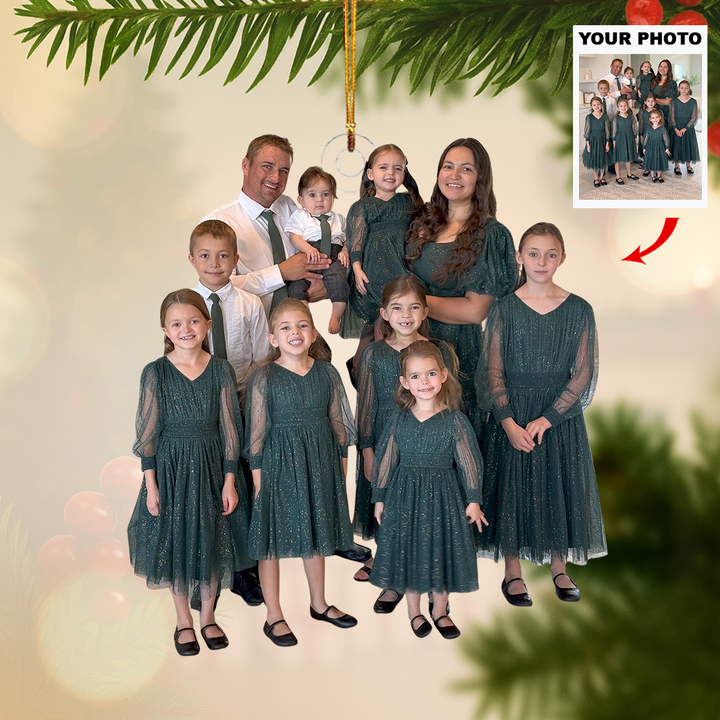 Our Little Nest - Personalized Photo Mica Ornament - Customized Your Photo Ornament - Christmas Gift For Family