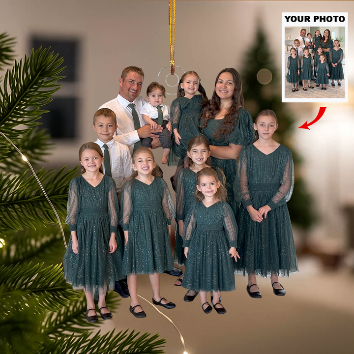 Our Little Nest - Personalized Photo Mica Ornament - Customized Your Photo Ornament - Christmas Gift For Family