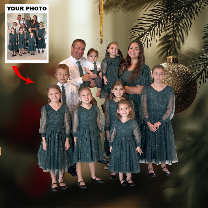 Our Little Nest - Personalized Photo Mica Ornament - Customized Your Photo Ornament - Christmas Gift For Family