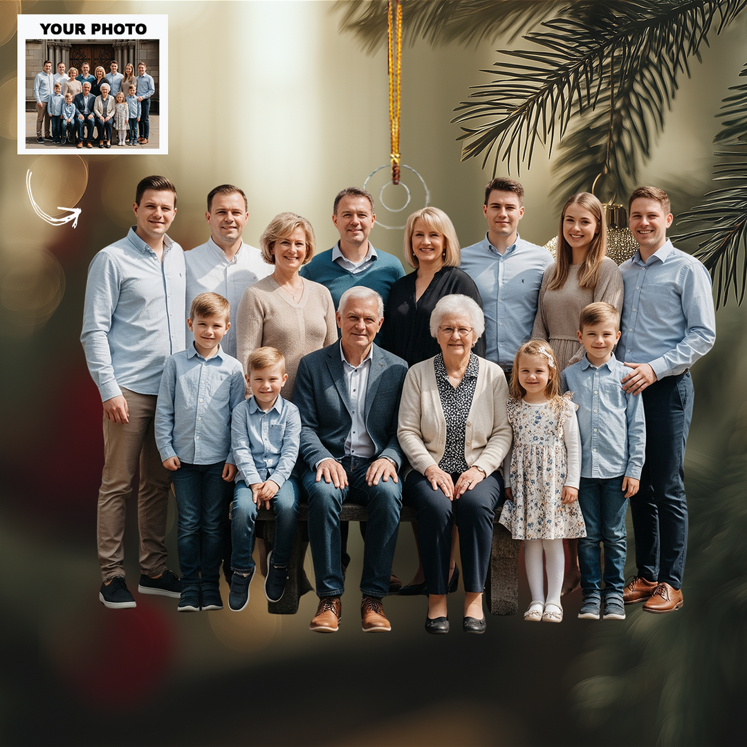 Home Together - Personalized Photo Mica Ornament - Customized Your Photo Ornament - Christmas Gift For Family