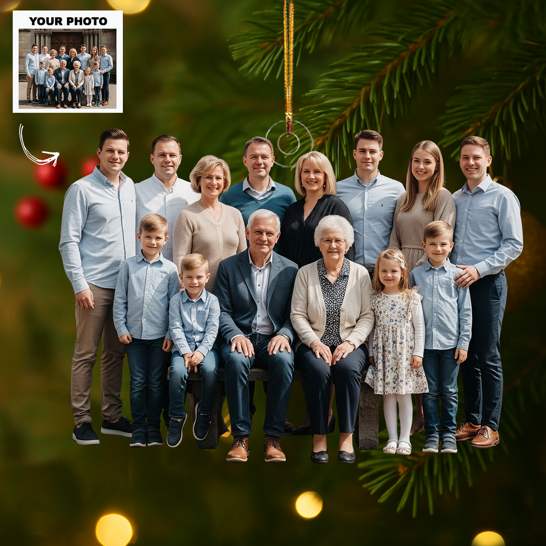Home Together - Personalized Photo Mica Ornament - Customized Your Photo Ornament - Christmas Gift For Family