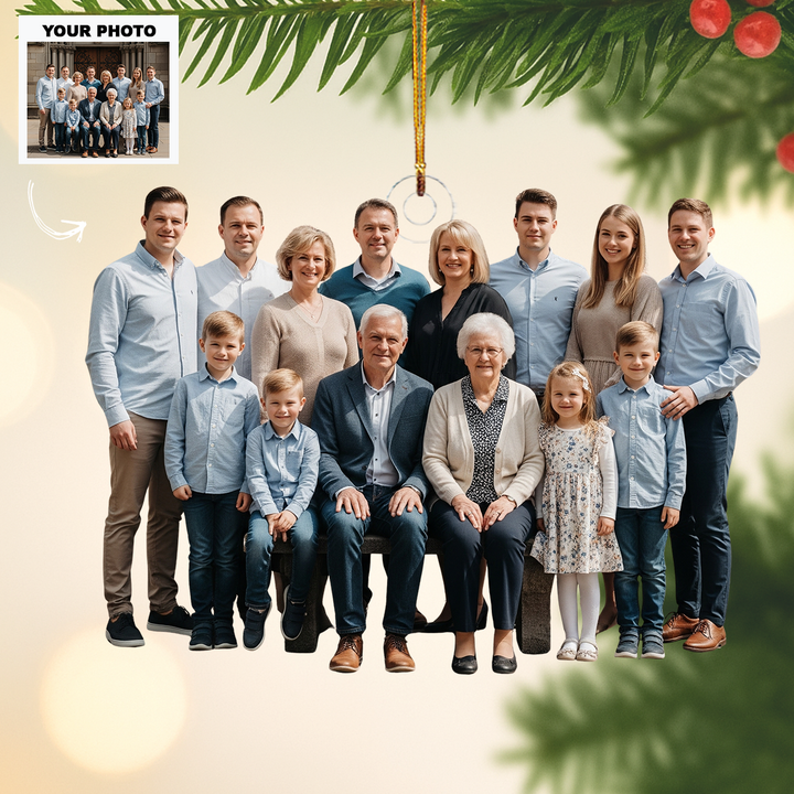 Home Together - Personalized Photo Mica Ornament - Customized Your Photo Ornament - Christmas Gift For Family