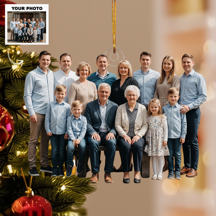 Home Together - Personalized Photo Mica Ornament - Customized Your Photo Ornament - Christmas Gift For Family