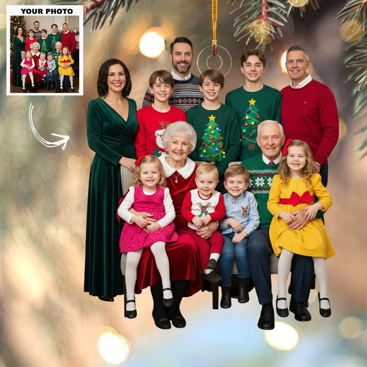Home Harmony - Personalized Photo Mica Ornament - Customized Your Photo Ornament - Christmas Gift For Family