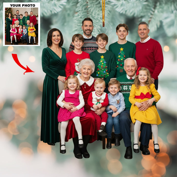 Home Harmony - Personalized Photo Mica Ornament - Customized Your Photo Ornament - Christmas Gift For Family