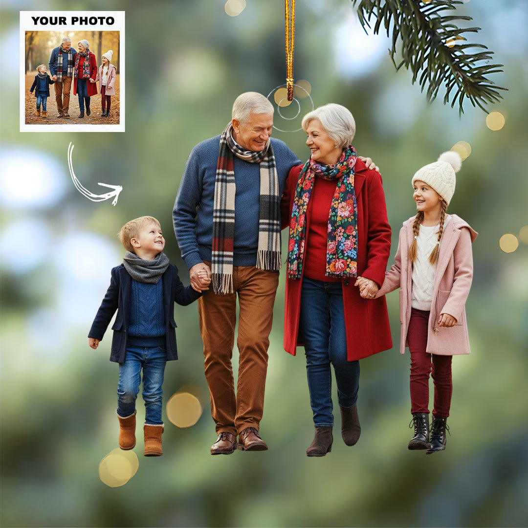 Forever Bond - Personalized Photo Mica Ornament - Customized Your Photo Ornament - Christmas Gift For Family