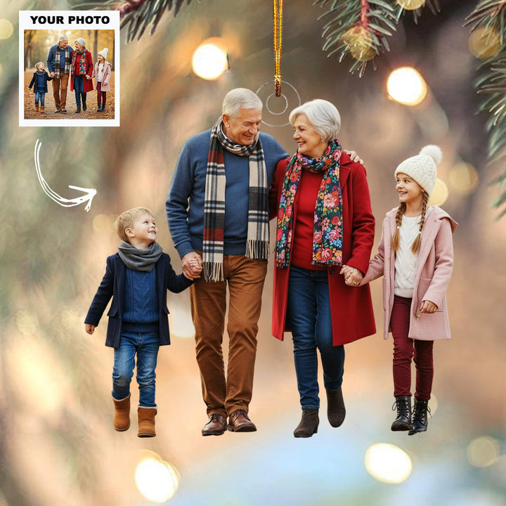 Forever Bond - Personalized Photo Mica Ornament - Customized Your Photo Ornament - Christmas Gift For Family