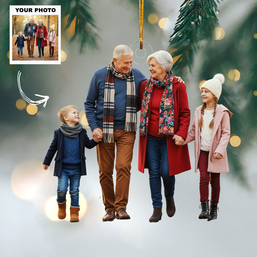 Forever Bond - Personalized Photo Mica Ornament - Customized Your Photo Ornament - Christmas Gift For Family