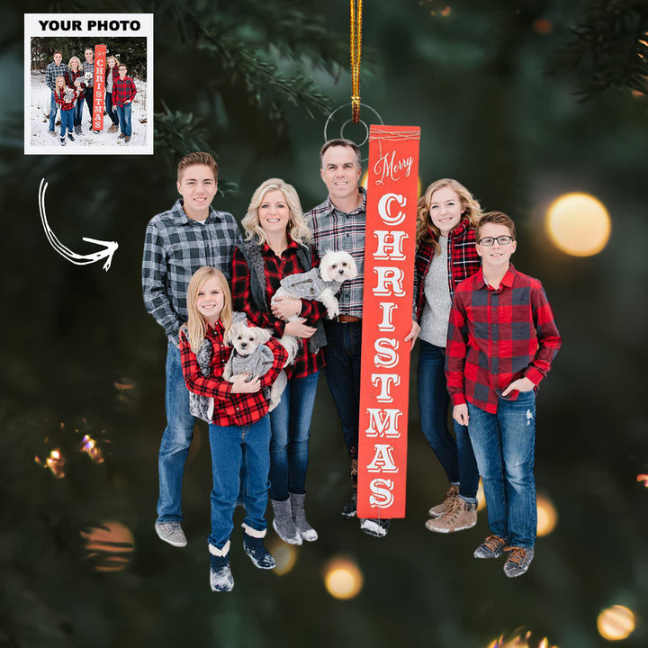 Joyful Nest - Personalized Photo Mica Ornament - Customized Your Photo Ornament - Christmas Gift For Family