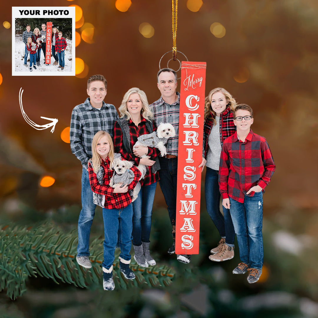 Joyful Nest - Personalized Photo Mica Ornament - Customized Your Photo Ornament - Christmas Gift For Family