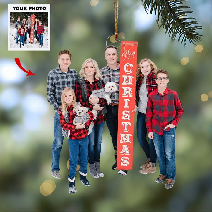 Joyful Nest - Personalized Photo Mica Ornament - Customized Your Photo Ornament - Christmas Gift For Family