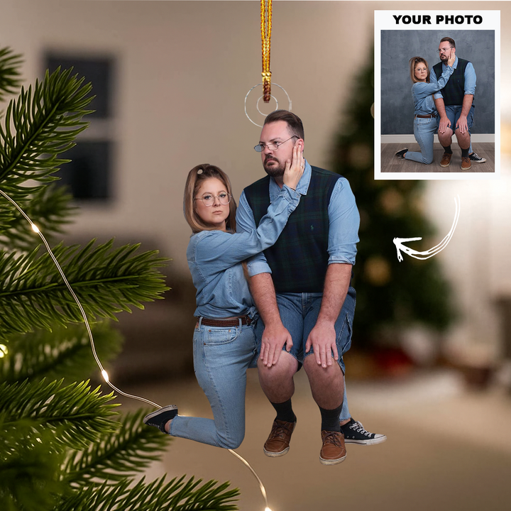 The Perfect Pair - Personalized Photo Mica Ornament - Customized Your Photo Ornament - Christmas Gift For Couple