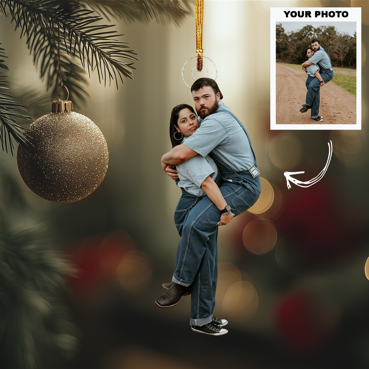 Let’s Get Weird Together - Personalized Photo Mica Ornament - Customized Your Photo Ornament - Christmas Gift For Couple