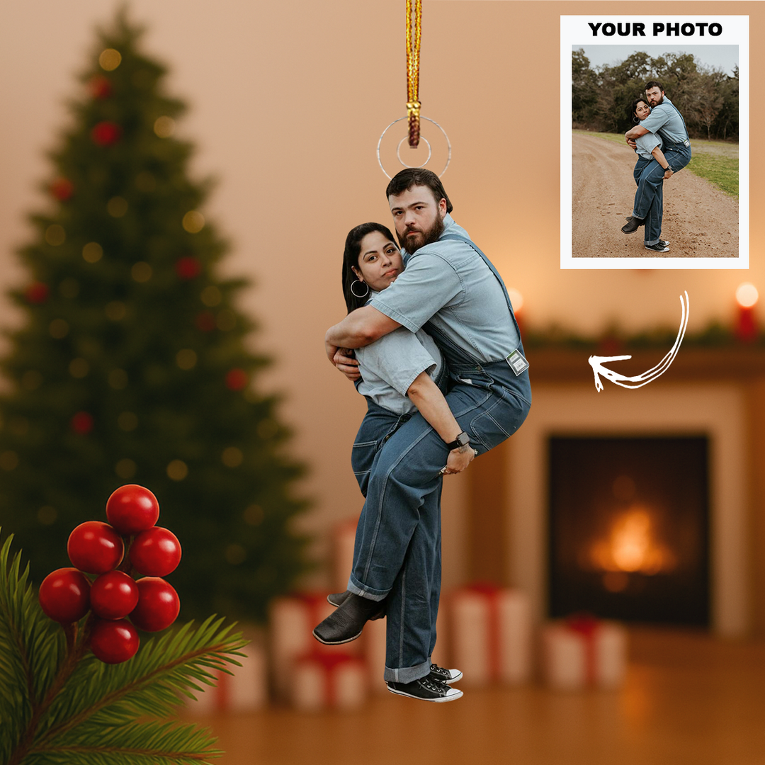 Let’s Get Weird Together - Personalized Photo Mica Ornament - Customized Your Photo Ornament - Christmas Gift For Couple