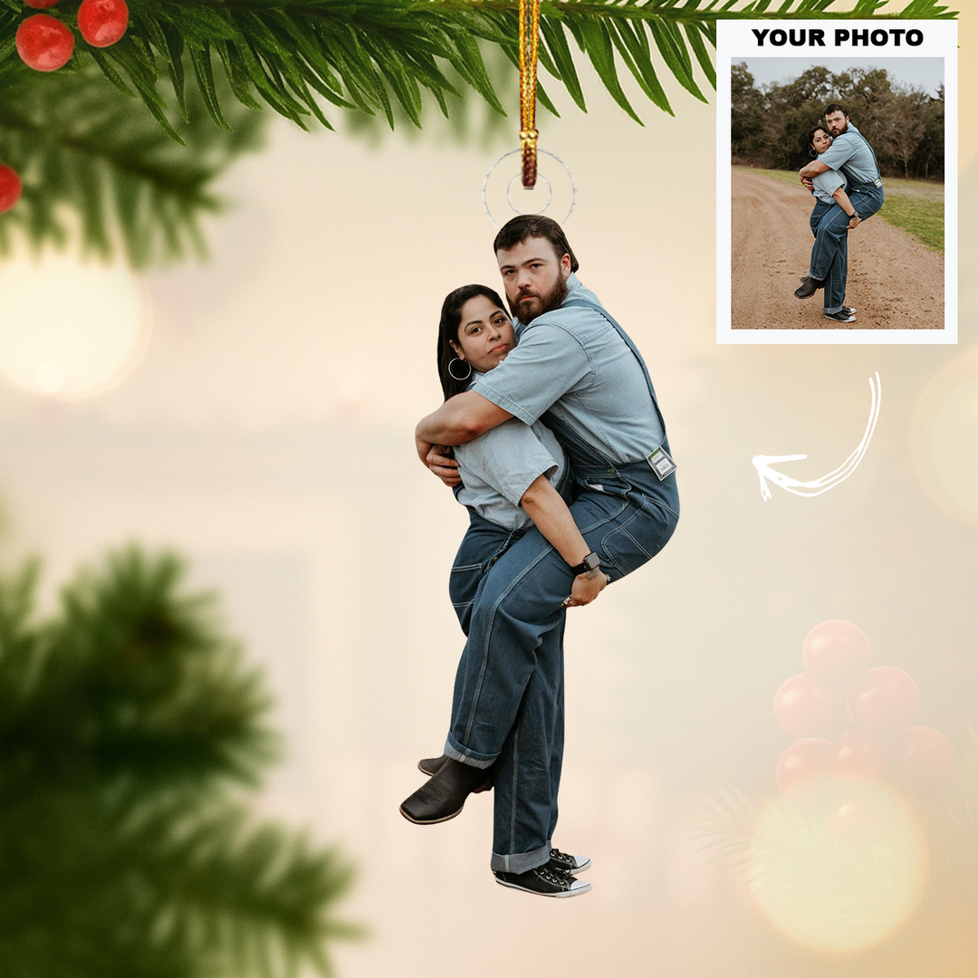 Let’s Get Weird Together - Personalized Photo Mica Ornament - Customized Your Photo Ornament - Christmas Gift For Couple