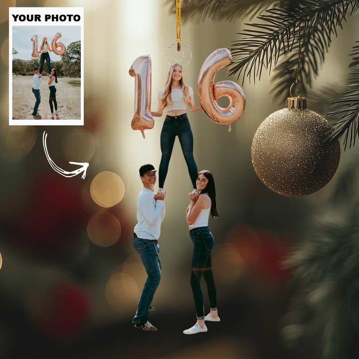 Cheers To Us - Personalized Photo Mica Ornament - Customized Your Photo Ornament - Christmas Gift For Friends