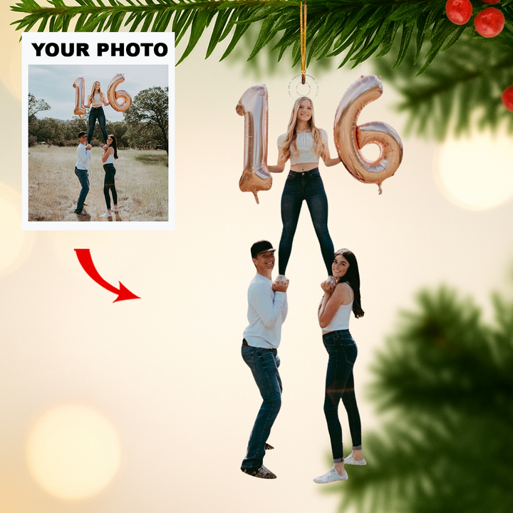 Cheers To Us - Personalized Photo Mica Ornament - Customized Your Photo Ornament - Christmas Gift For Friends