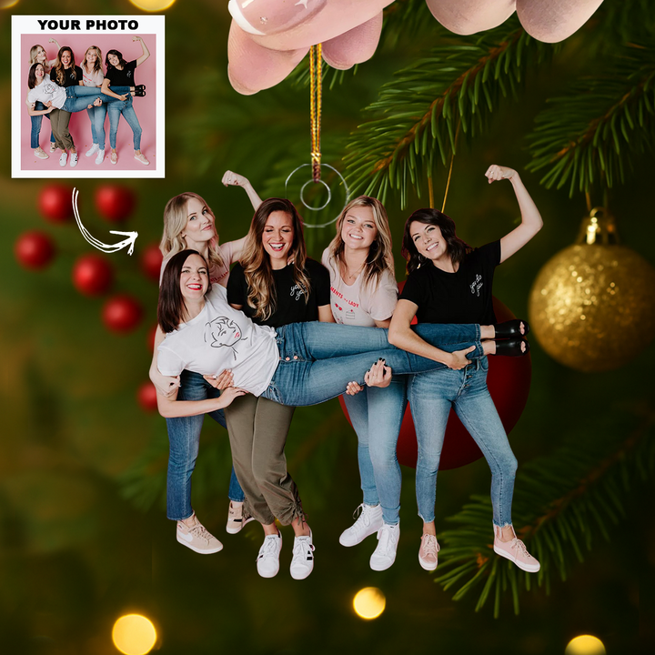 The Best Crew - Personalized Photo Mica Ornament - Customized Your Photo Ornament - Christmas Gift For Friends